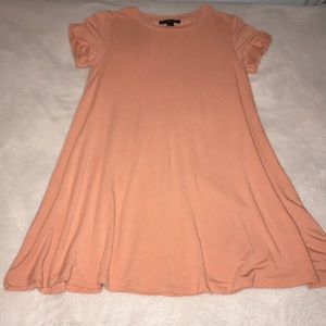 Pale peach t shirt dress